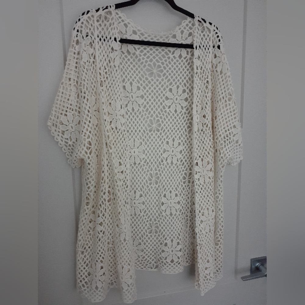 Floral Macrame Style Cardigan - Picture 2 of 11